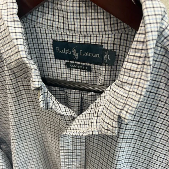 Ralph Lauren - (Large) Tattersall Oxford Multi-Color Long-Sleeve Woven Shirt - Picture 4 of 5